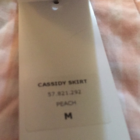 Backstage Cassidy check skirt Peach White new - Picture 4 of 6